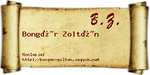 Bongár Zoltán névjegykártya